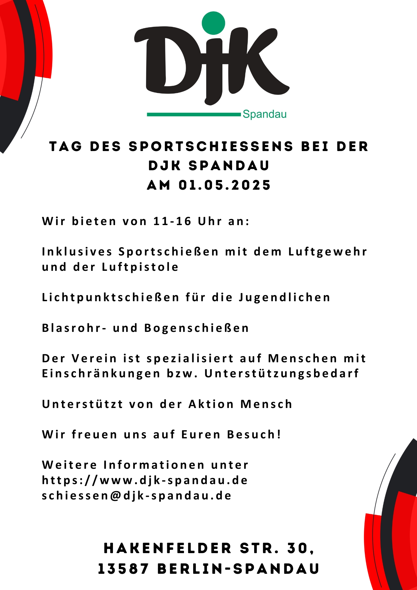 Einladung zum inklusiven Tag des Sportschießens am 1.Mai 2025